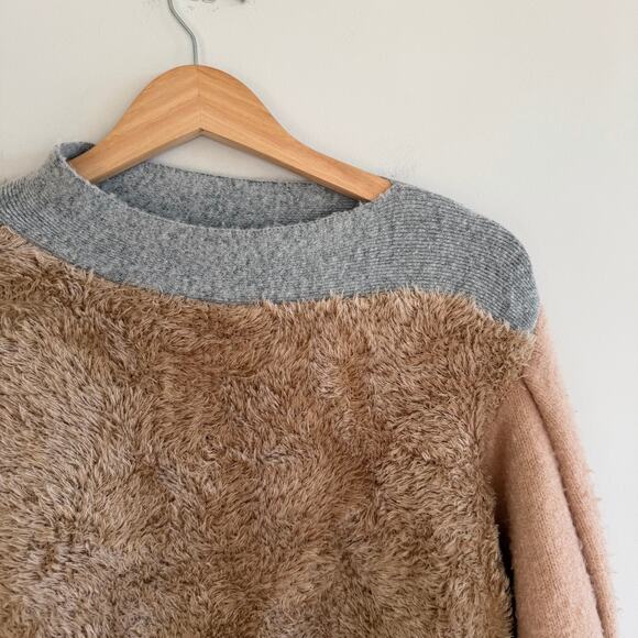 Atelier Edition Sita Murt Mallorca Faux Fur Colorblock Pullover Sweater - Picture 3 of 8